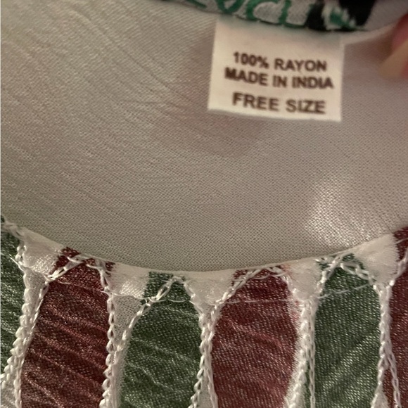 Ladies Beach Crew Free Size/One Size sleeveless bathing suit cover up palm trees - Picture 3 of 4